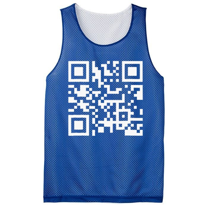 Fuck You Q R Code Outfit Matching Mesh Reversible Basketball Jersey Tank