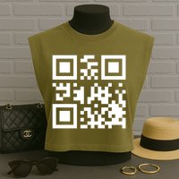 Fuck You Qr Code Funny Offensive Joke Garment-Dyed Women's Muscle Tee