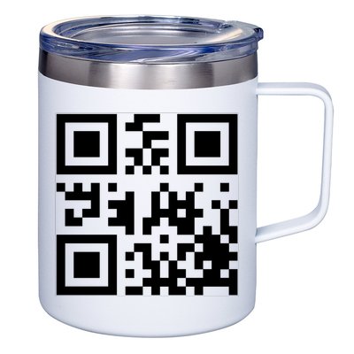 Fuck You Qr Code Funny Offensive Joke 12oz Stainless Steel Coffee Mug