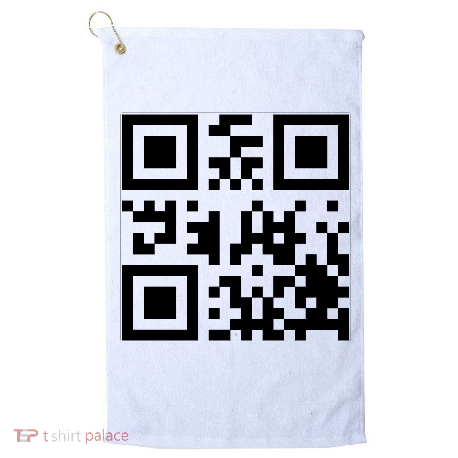 Fuck You Qr Code Funny Offensive Joke Golf Towel
