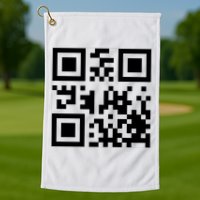 Fuck You Qr Code Funny Offensive Joke Golf Towel