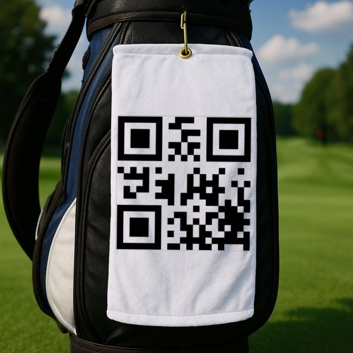 Fuck You Qr Code Funny Offensive Joke Golf Towel