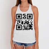 Fuck You Qr Code Funny Offensive Joke Women's Knotted Racerback Tank