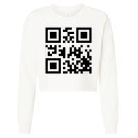 Fuck You Qr Code Funny Offensive Joke Cropped Pullover Crew