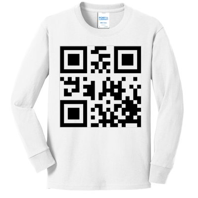 Fuck You Qr Code Funny Offensive Joke Kids Long Sleeve Shirt