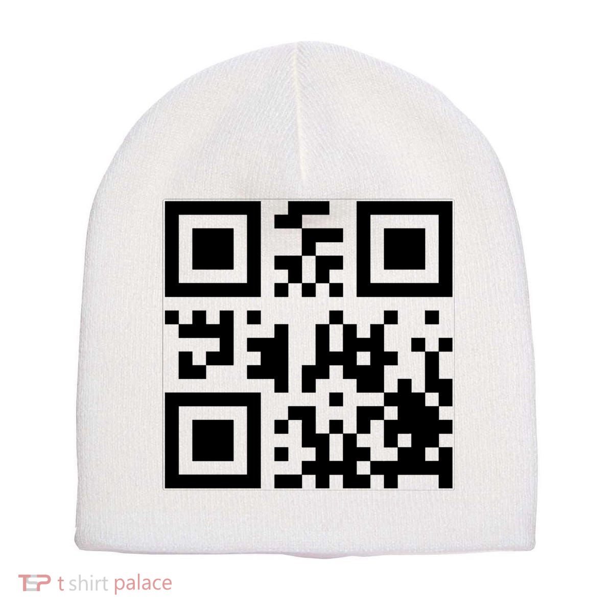 Fuck You Qr Code Funny Offensive Joke Short Acrylic Beanie