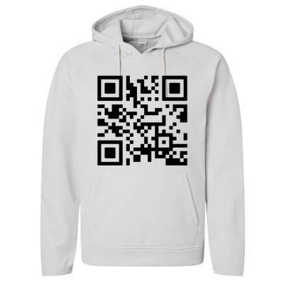 Fuck You Qr Code Performance Fleece Hoodie