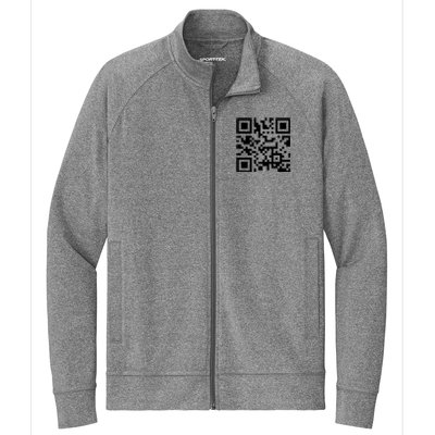 Fuck You Qr Code Stretch Full-Zip Cadet Jacket