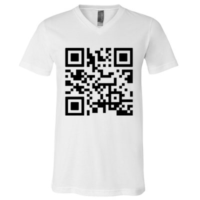 Fuck You Qr Code V-Neck T-Shirt