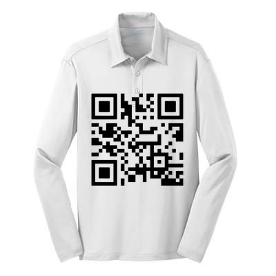 Fuck You Qr Code Silk Touch Performance Long Sleeve Polo