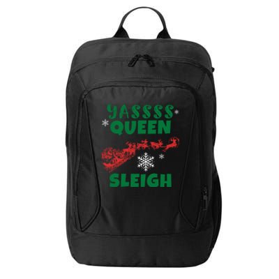 Funny Yas Queen Christmas Sleigh Santa Gift City Backpack