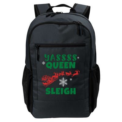 Funny Yas Queen Christmas Sleigh Santa Gift Daily Commute Backpack