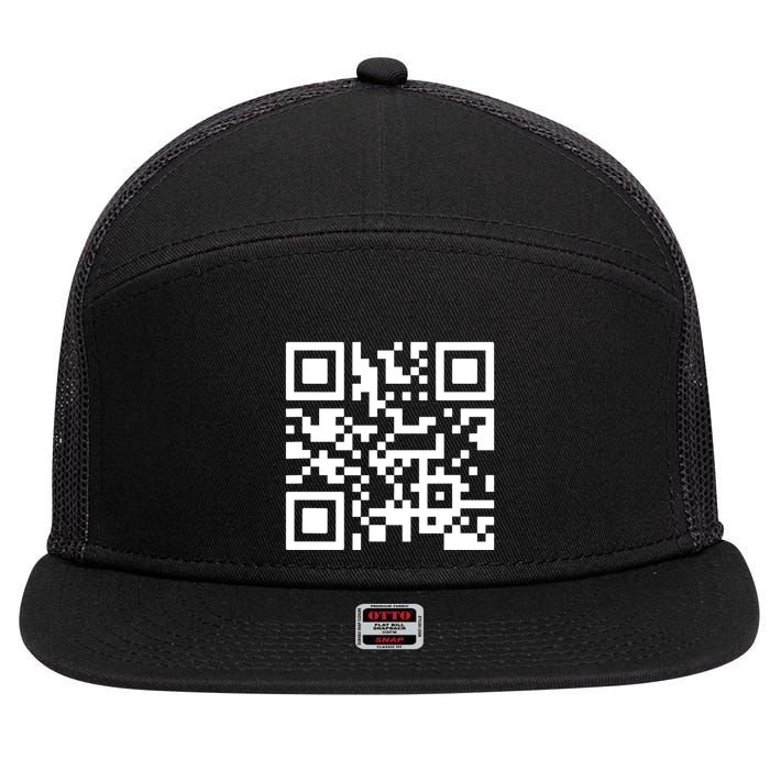 Fuck You Qr Code 7 Panel Mesh Trucker Snapback Hat