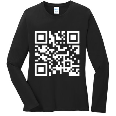 Fuck You Qr Code Ladies Long Sleeve Shirt