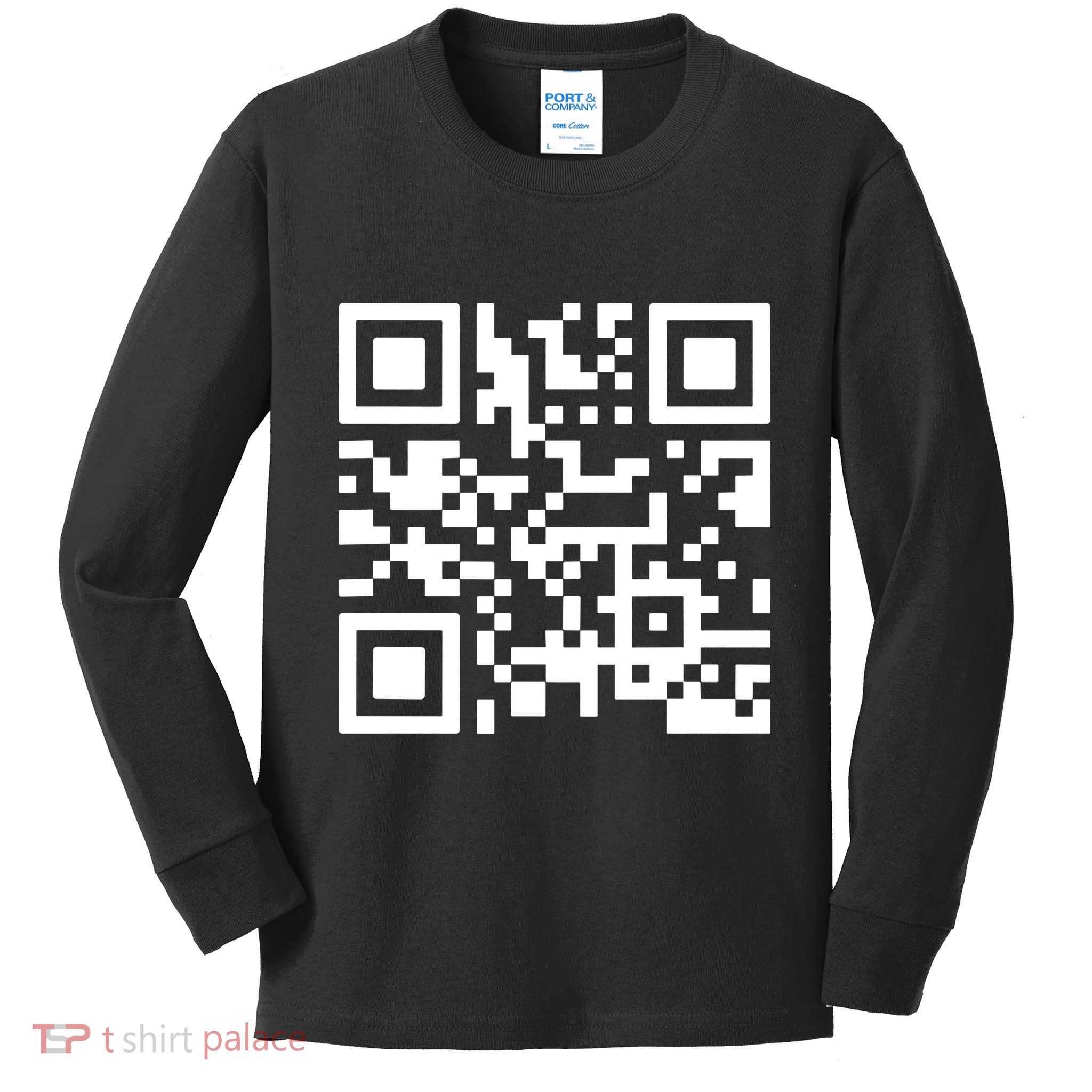 Fuck You Qr Code Kids Long Sleeve Shirt