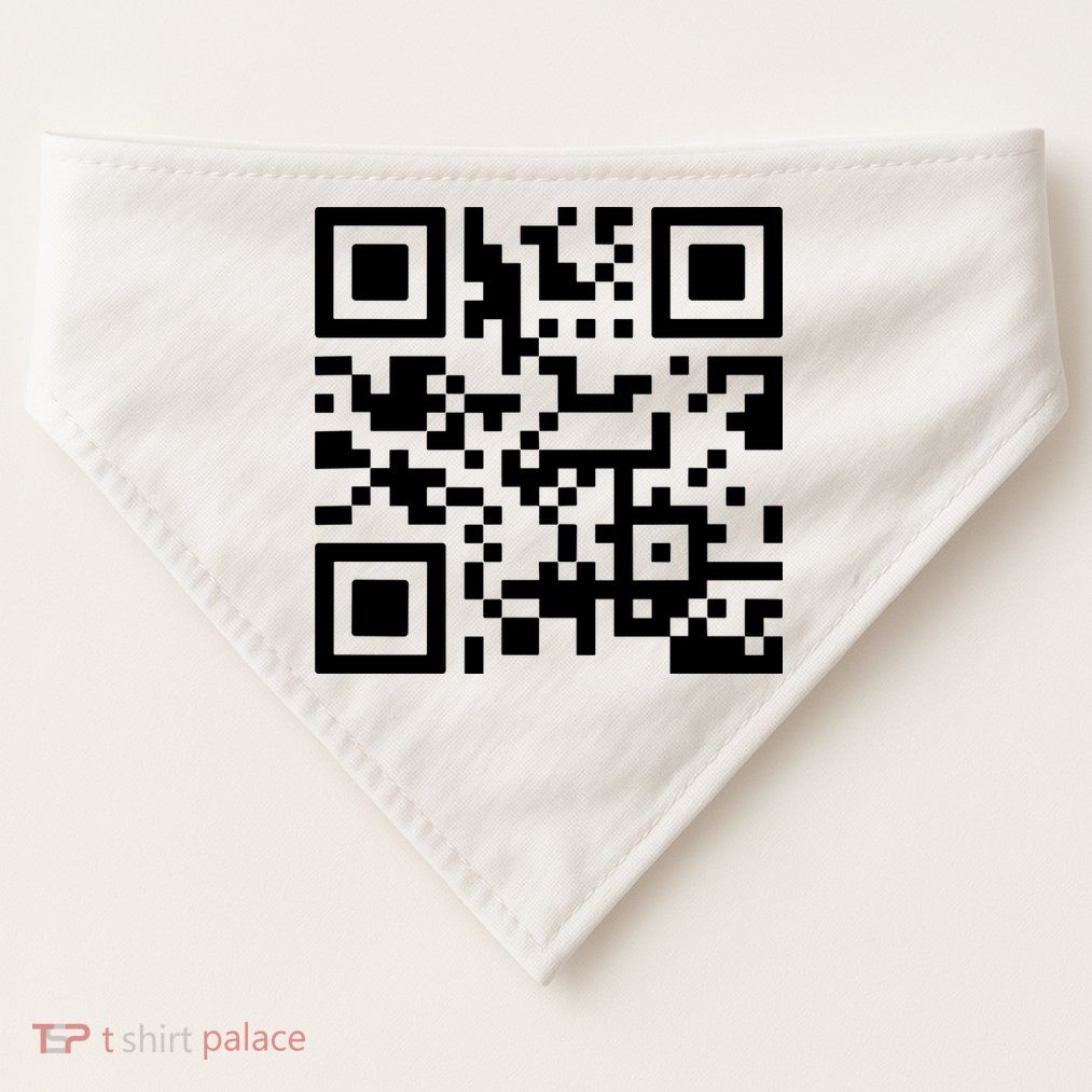 Fuck You Qr Code USA-Made Doggie Bandana