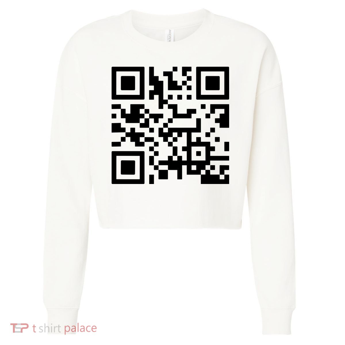 Fuck You Qr Code Cropped Pullover Crew