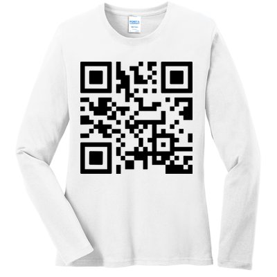 Fuck You Qr Code Ladies Long Sleeve Shirt