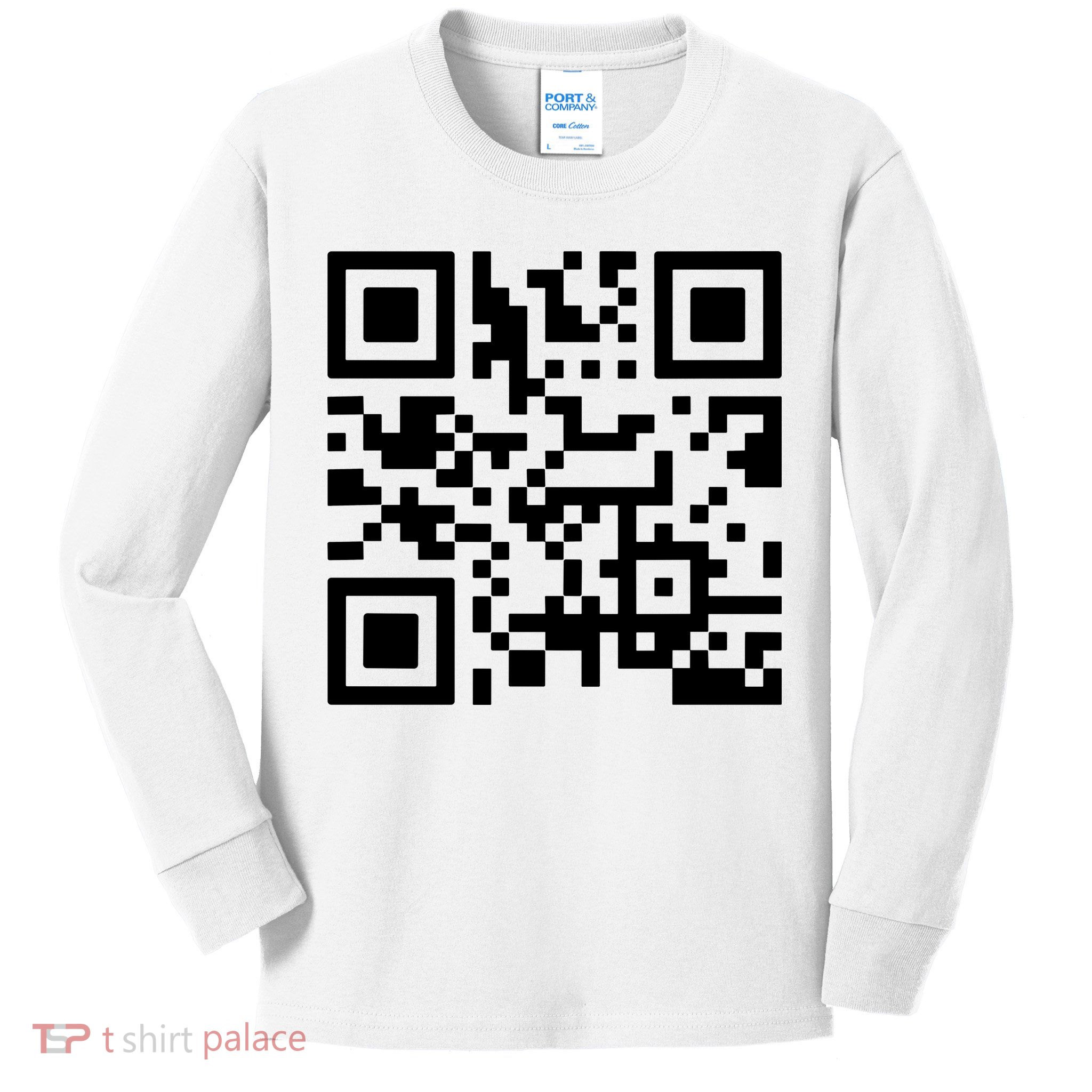 Fuck You Qr Code Kids Long Sleeve Shirt