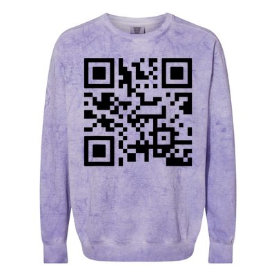 Fuck You Qr Code Colorblast Crewneck Sweatshirt