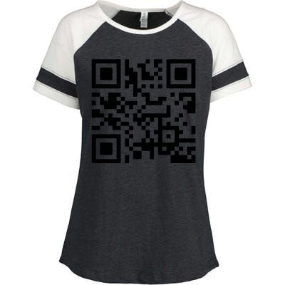 Fuck You Qr Code Enza Ladies Jersey Colorblock Tee