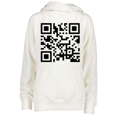 Fuck You Qr Code Womens Funnel Neck Pullover Hood