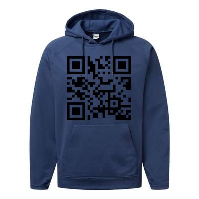 Fuck You Qr Code Performance Fleece Hoodie