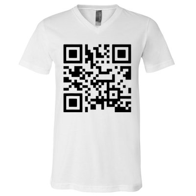 Fuck You Qr Code V-Neck T-Shirt