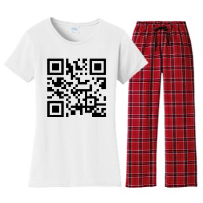 Fuck You Qr Code Women's Flannel Pajama Set