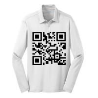 Fuck You Qr Code Silk Touch Performance Long Sleeve Polo