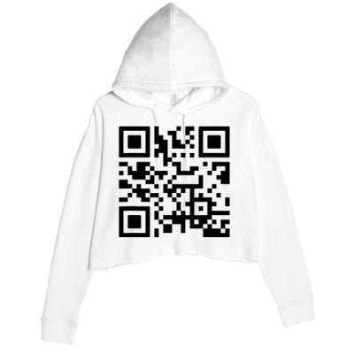 Fuck You Qr Code Crop Fleece Hoodie