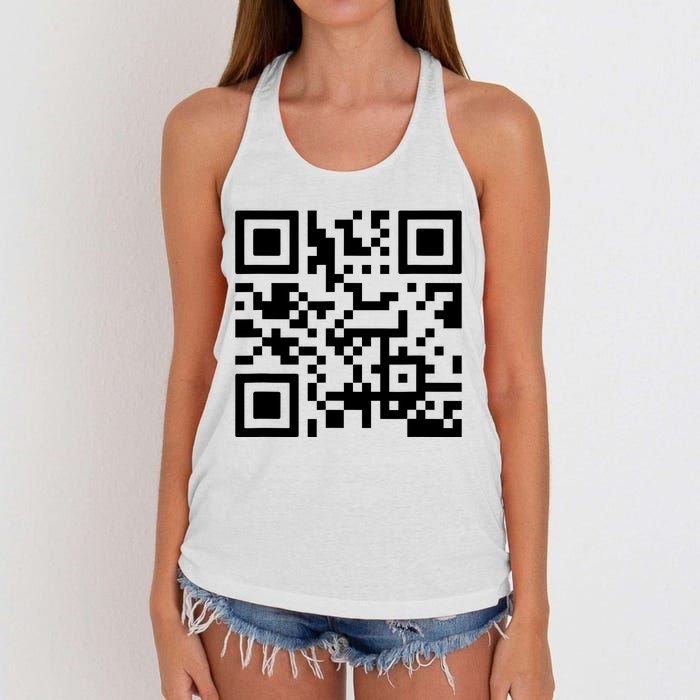 Fuck You Qr Code Women's Knotted Racerback Tank