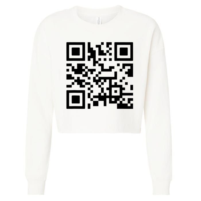 Fuck You Qr Code Cropped Pullover Crew