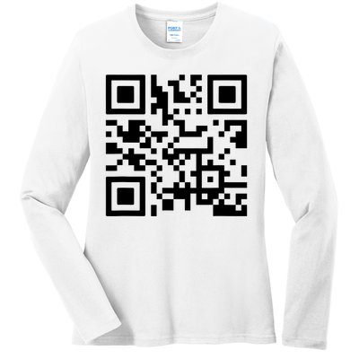 Fuck You Qr Code Ladies Long Sleeve Shirt