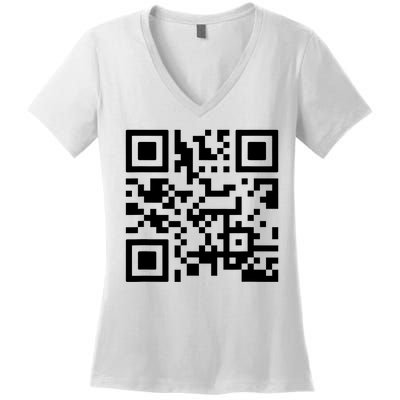 Fuck You Qr Code Women's V-Neck T-Shirt