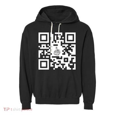 Fuck You Qr Code Garment-Dyed Fleece Hoodie