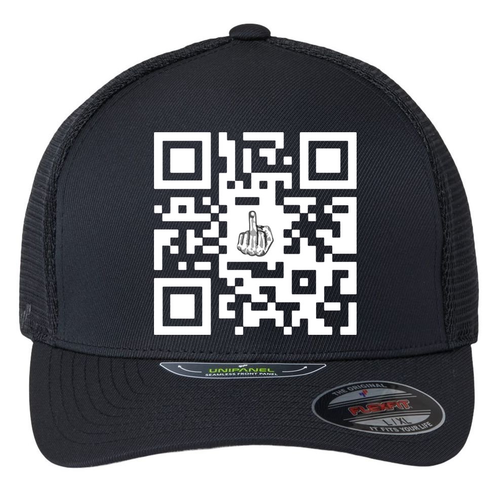 Fuck You Qr Code Flexfit Unipanel Trucker Cap