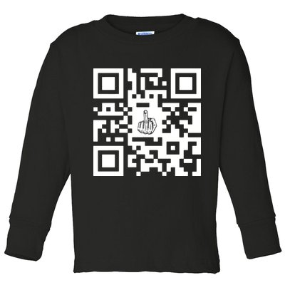 Fuck You Qr Code Toddler Long Sleeve Shirt