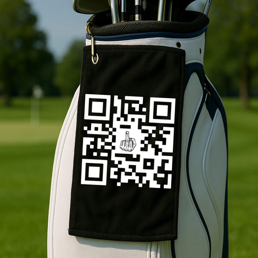 Fuck You Qr Code Golf Towel