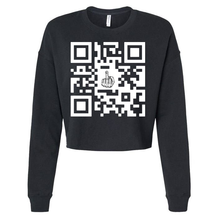 Fuck You Qr Code Cropped Pullover Crew