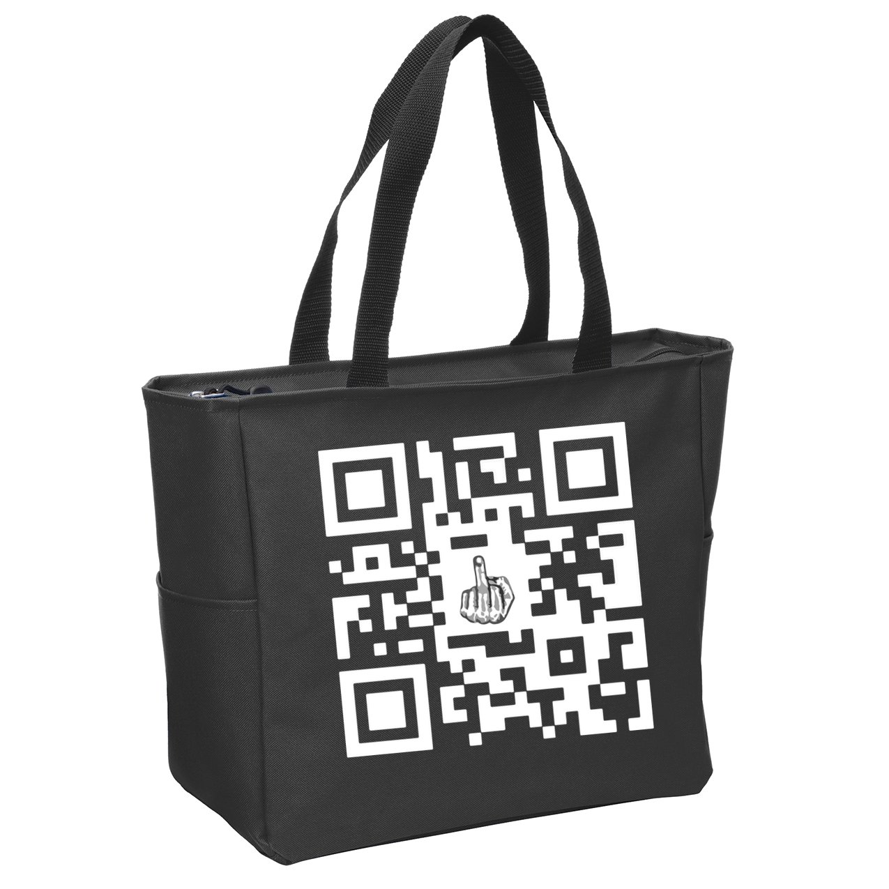 Fuck You Qr Code Zip Tote Bag