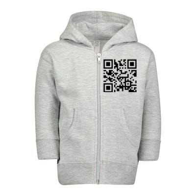 Fuck You Qr Code Toddler Zip Fleece Hoodie