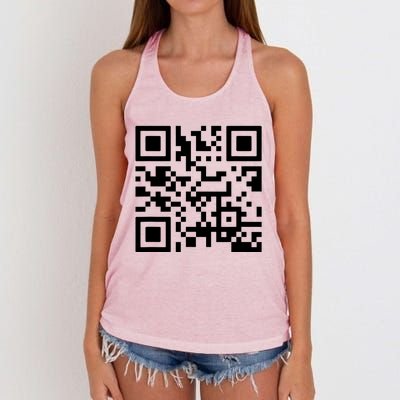 Fuck You Qr Code Women's Knotted Racerback Tank