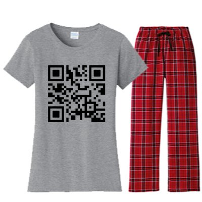 Fuck You Qr Code Women's Flannel Pajama Set