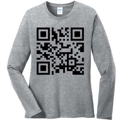 Fuck You Qr Code Ladies Long Sleeve Shirt