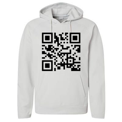 Fuck You Qr Code Performance Fleece Hoodie