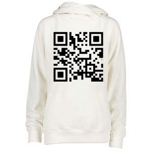 Fuck You Qr Code Womens Funnel Neck Pullover Hood