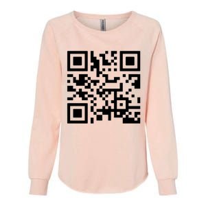 Fuck You Qr Code Womens California Wash Sweatshirt