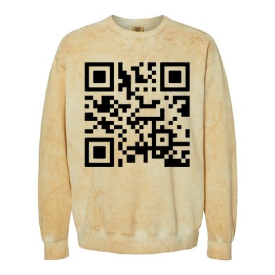 Fuck You Qr Code Colorblast Crewneck Sweatshirt