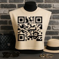 Fuck You Qr Code Garment-Dyed Women's Muscle Tee